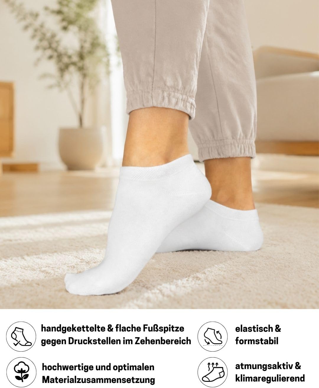 Detalle 2 de 10 Paar Premium Sneaker Socken