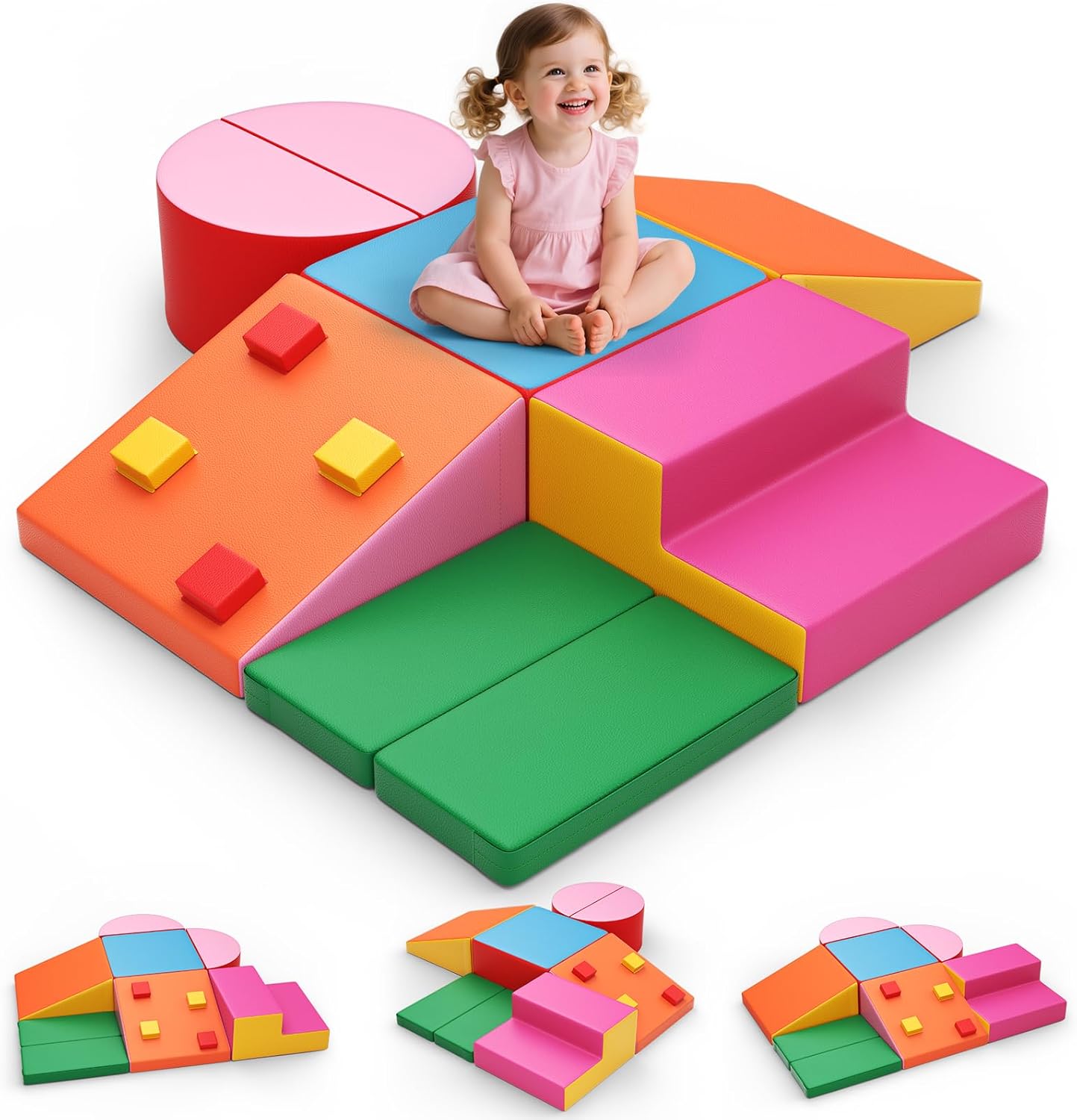 Thumbnail 6 de CUPCHID Blocchi da costruzione in schiuma 6 in 1 per bambini (Azzurro)