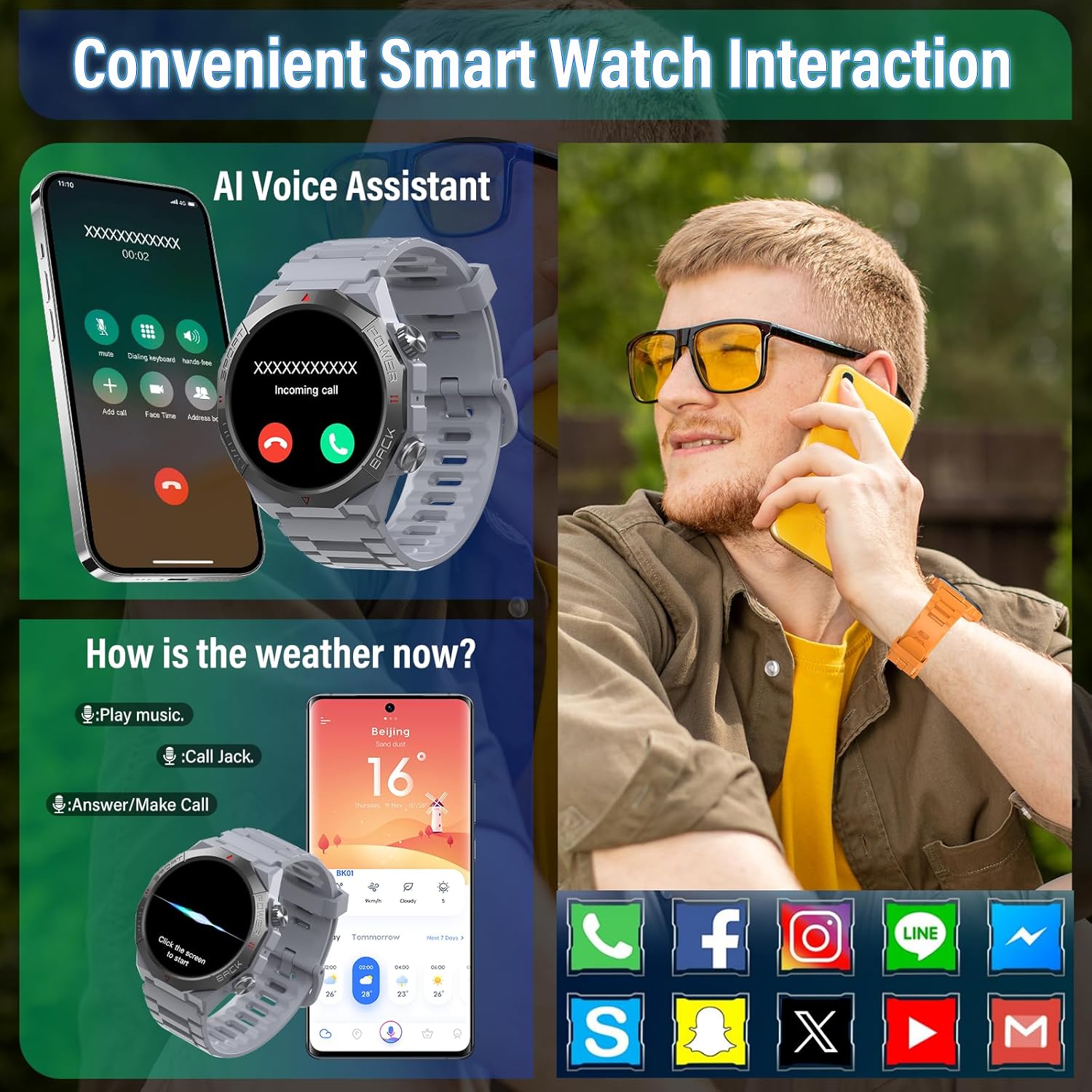 Thumbnail 2 de Military smartwatch 1.39 inch HD