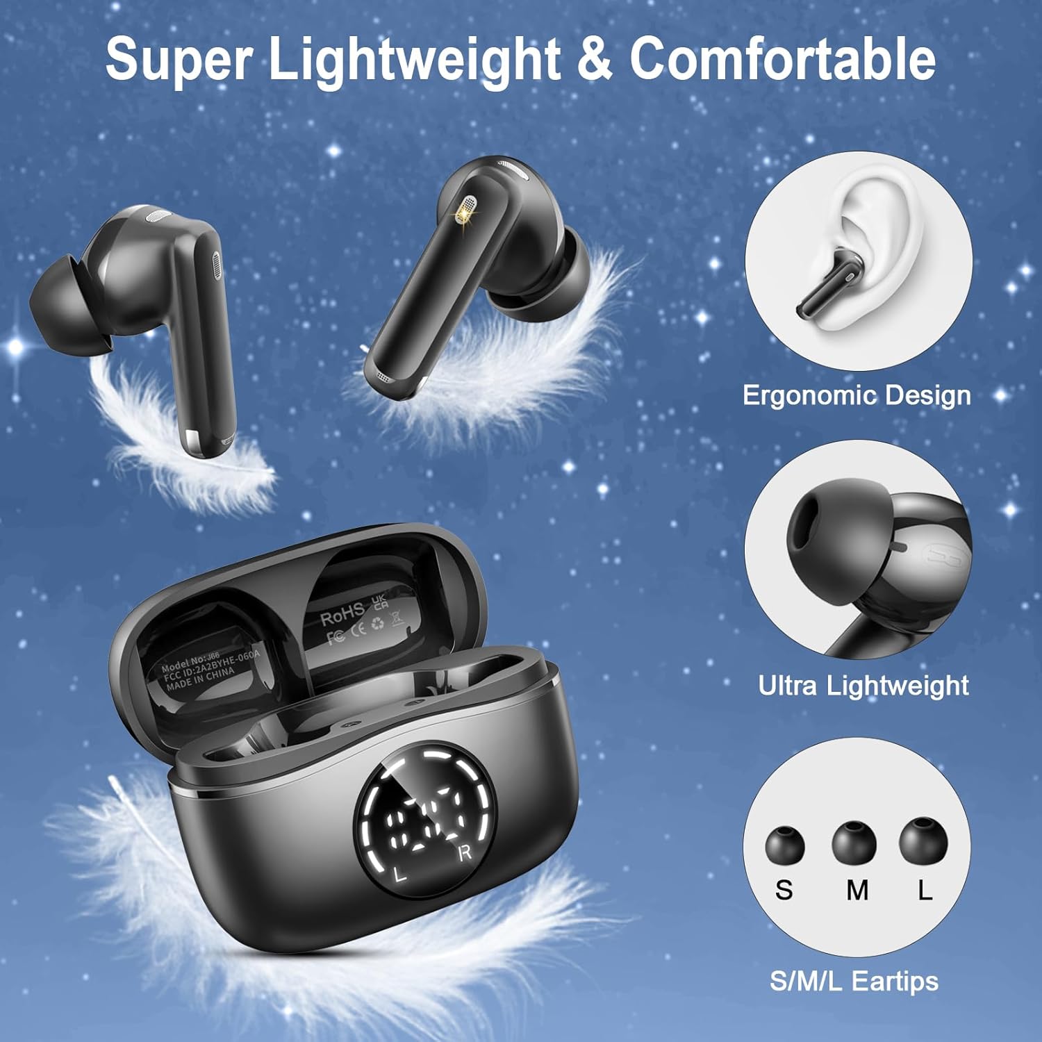 Thumbnail 6 de 2026 Wireless Earbuds (Bluetooth 5.4) with ENC noise cancelling and IP7 waterproof