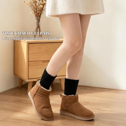 Detalle 2 de Wamicu Chaussettes d’hiver femme épaisses, 3 paires, pointure EU 39-42