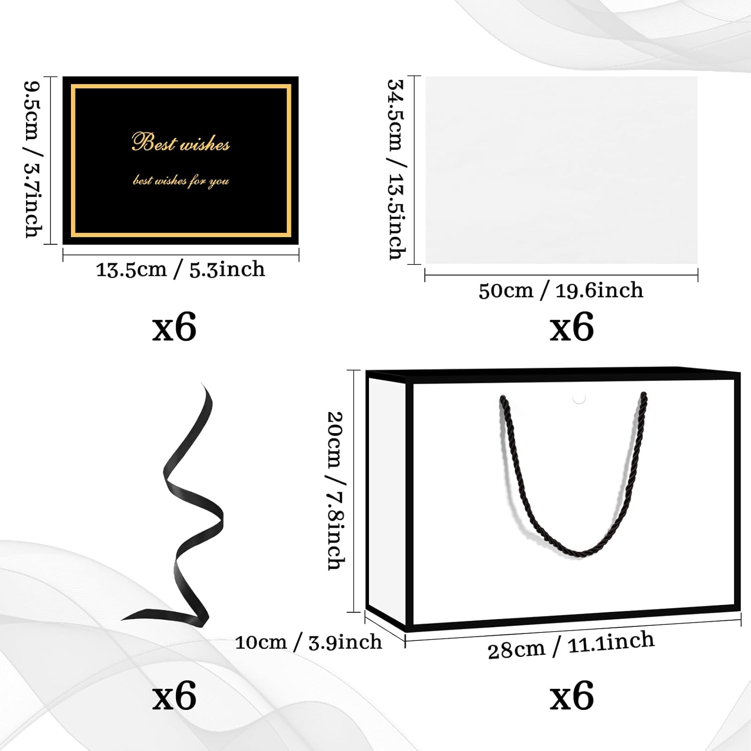 Thumbnail 1 de NADSSJL 6 Pcs Medium Gift Bags for Presents