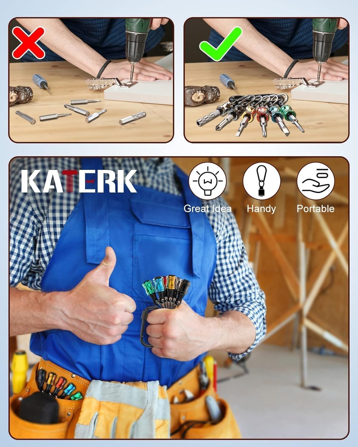 Detalle 2 de katerk 1/4 inch Hex Shank Bit Holder