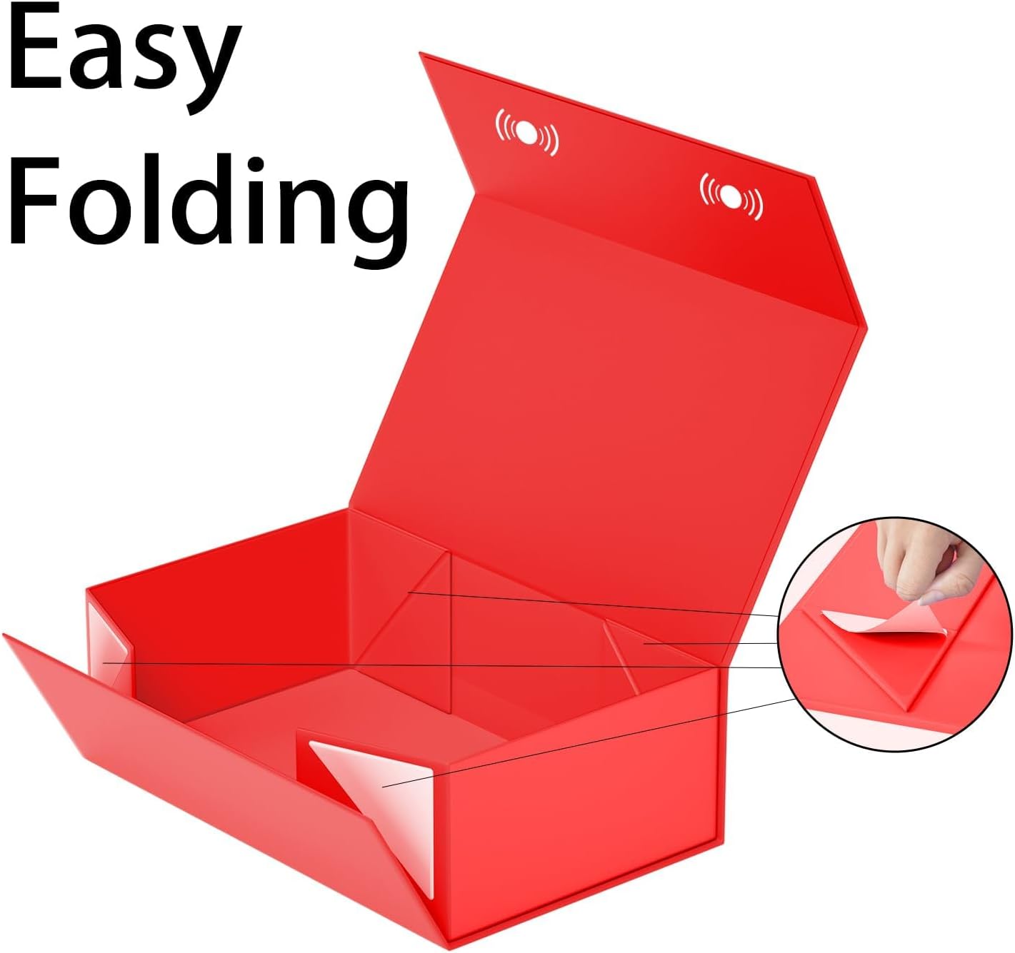 Thumbnail 2 de 2er Geschenkbox-Set 24x15x7,6 cm mit magnetischem Verschluss – Rot