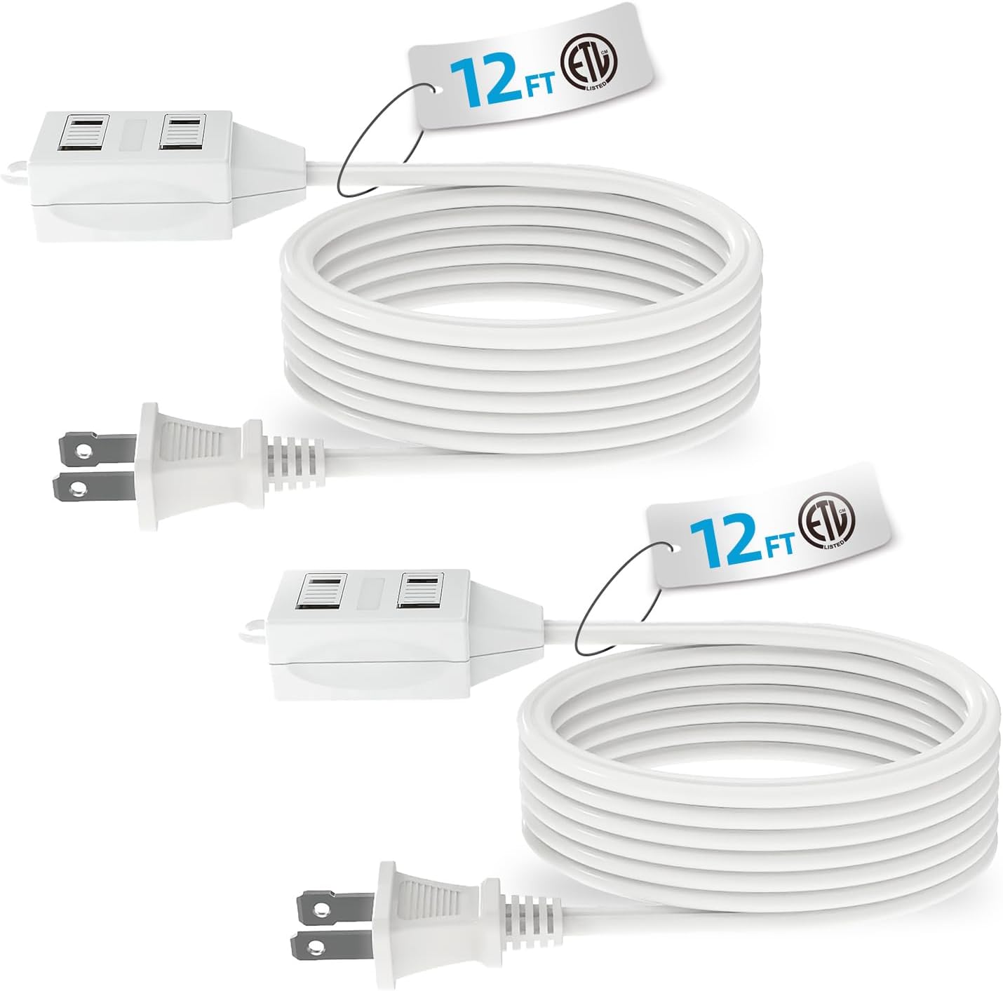 Detalle de Tiffcofio MH-1013-12 Indoor Extension Cord, 12 Feet, 3 Outlets