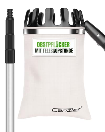 Detalle de Canzler Obstpflücker mit Teleskopstiel über 4 m – Obsternte ohne Leiter