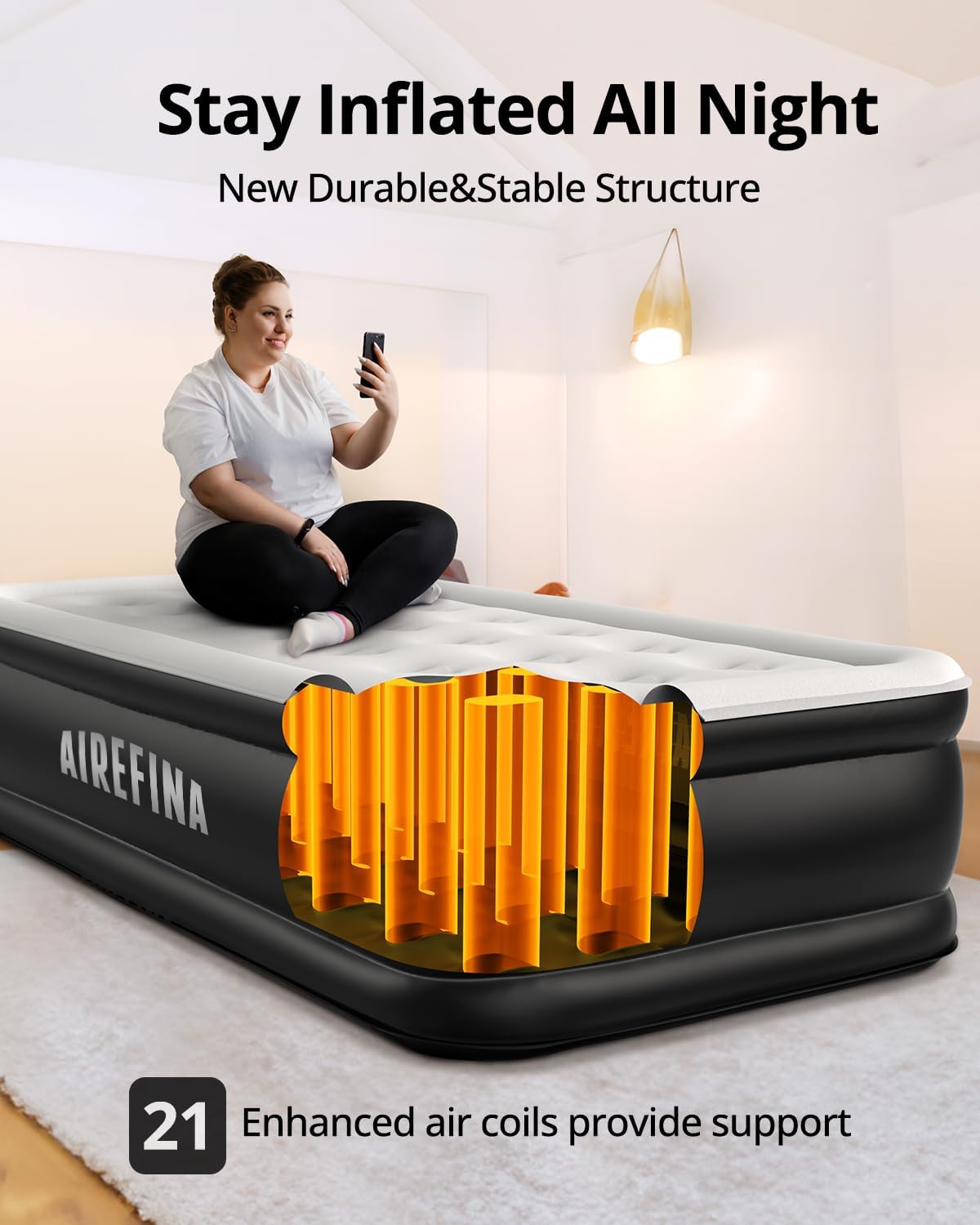 Thumbnail 4 de Airefina Single Airbed 190×99×46 cm
