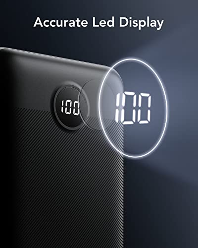 Detalle de VEGER Power Bank de 30000 mAh con pantalla LED, USB C y carga rápida PD 20W