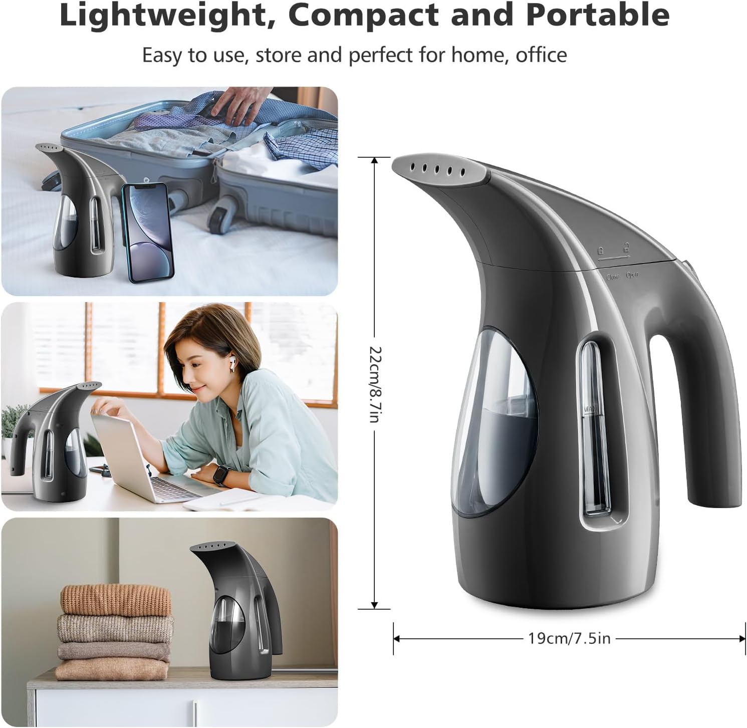 Thumbnail 4 de HiLIFE Steamer 700W Portable Garment Steamer