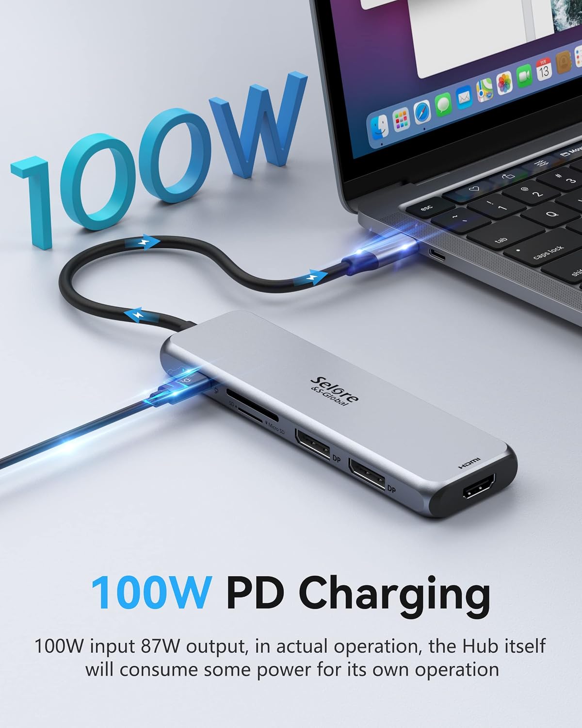 Thumbnail 4 de Dual Displayport Docking Station 9‑in‑1 100W PD
