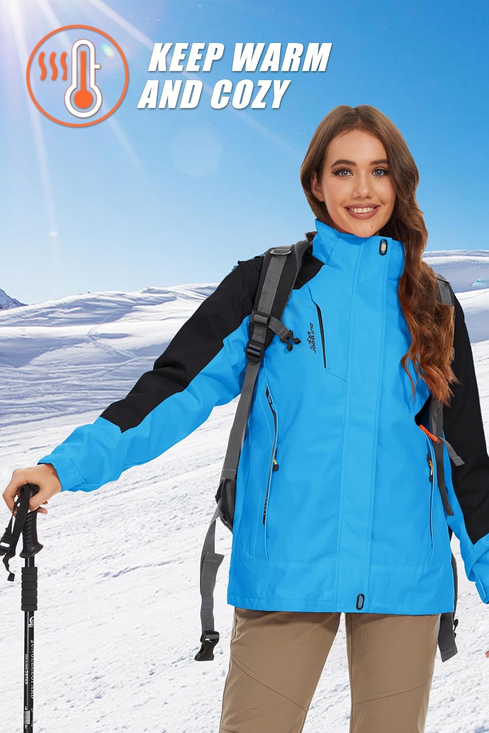 Thumbnail 6 de MAGCOMSEN MCS1305-32 Women’s 3-in-1 Waterproof Ski Jacket with Fleece