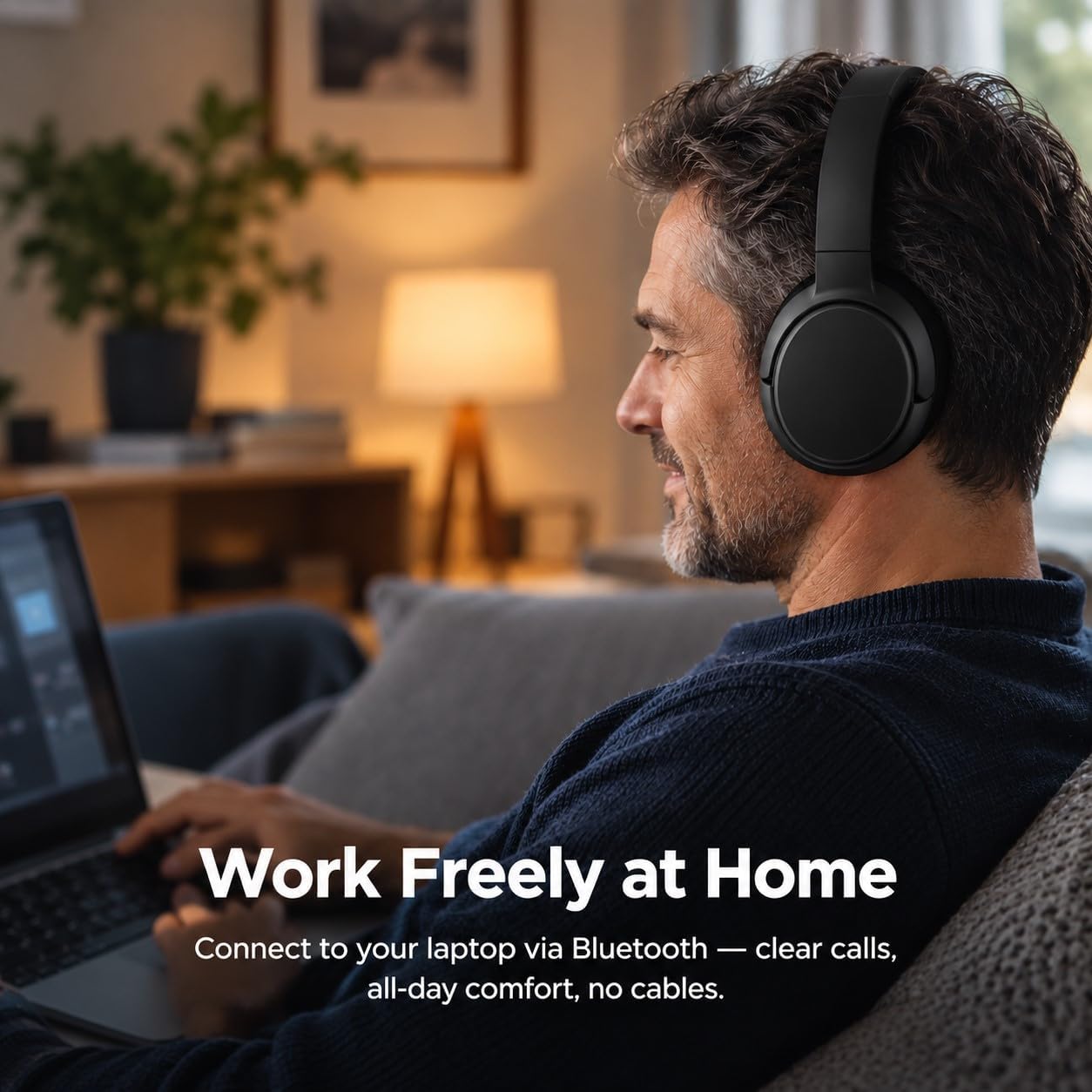 Thumbnail 4 de Swiitech CH-211-new Wireless TV Headphones, Over-Ear, Black, Bluetooth 5.3