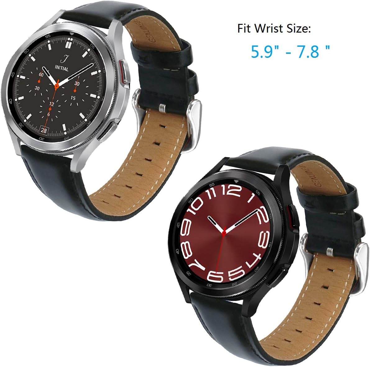 Detalle de OTOPO Leather Strap 20mm for Galaxy Watch 44mm