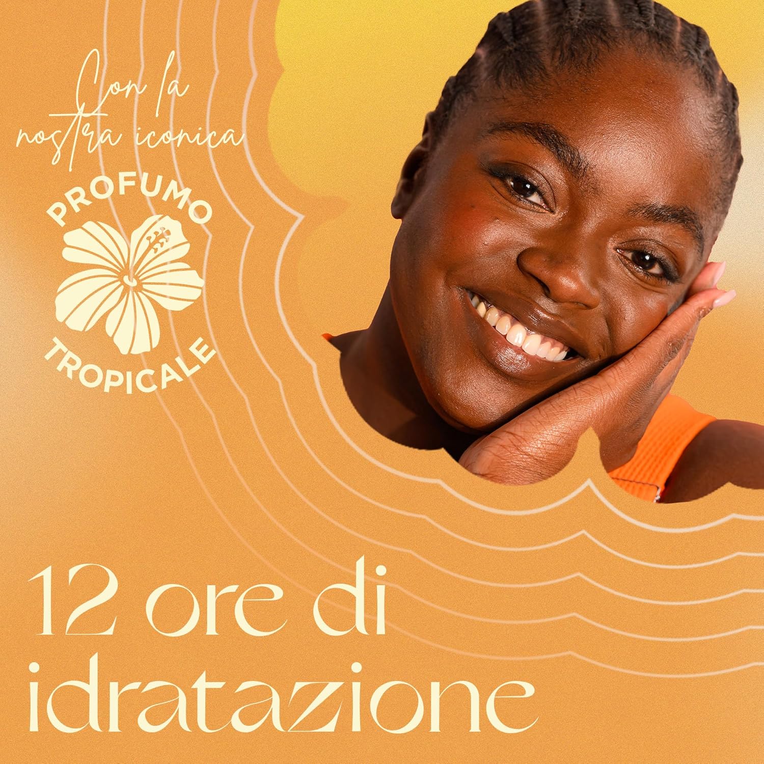 Detalle de Hawaiian Tropic Lozione Solare Hydrating Protection SPF 30 180 ml: idratazione e protezione solare in un profumo tropicale