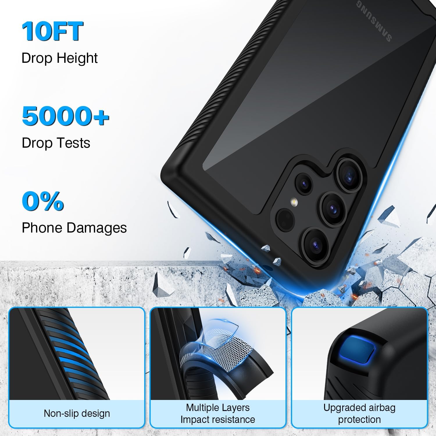 Thumbnail 3 de CENHUFO Samsung Galaxy S23 Ultra case 360° protection
