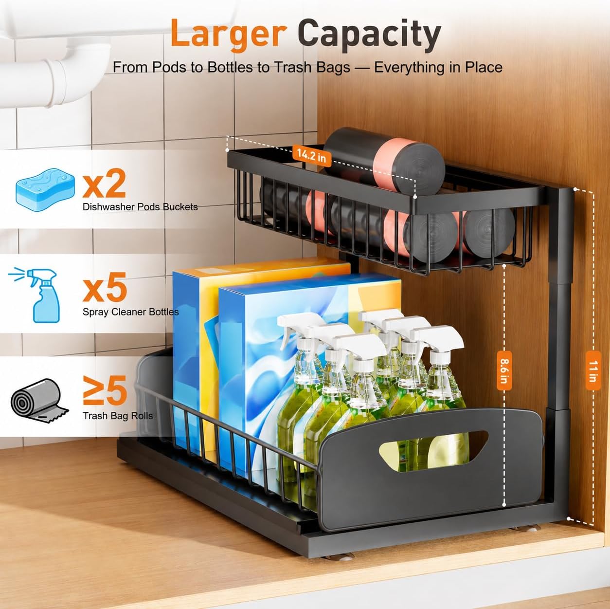Thumbnail 2 de Under-Sink Organizer, 2-Pack