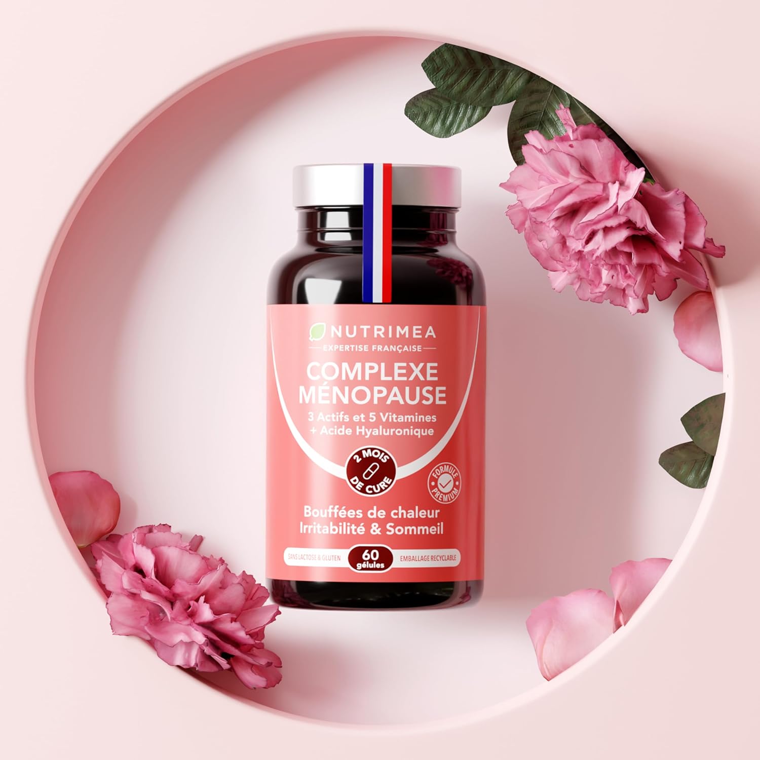 Thumbnail 6 de Complexe Menopause Nutrimea – Cimicifuga, Mélisse, Safran, Acide hyaluronique & vitamines (60 gélules vegan)