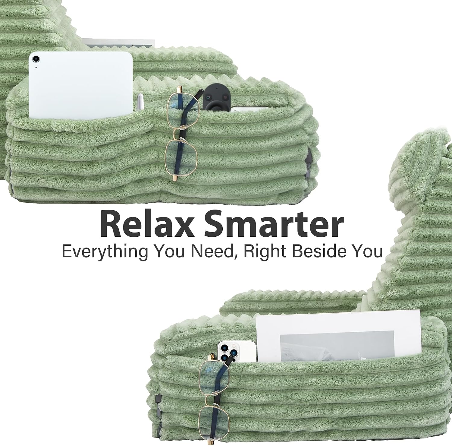 Thumbnail 6 de ENITYA TR-BS 22" XL Reading Pillow, Dual-Layer Foam, Sage Green