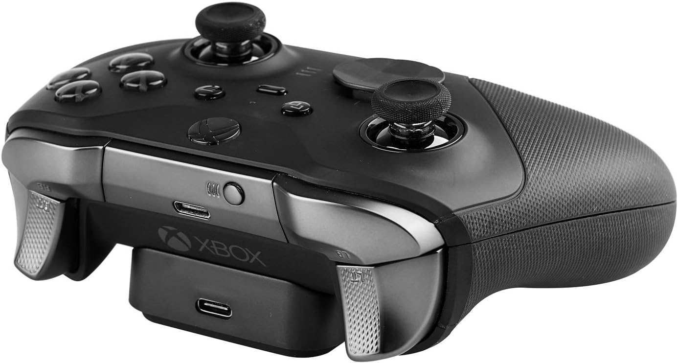 Detalle 2 de AreMe Xbox Elite ワイヤレス コントローラー Series 2/Series 2 Core用充電ステーションドック ブラック・自動停止
