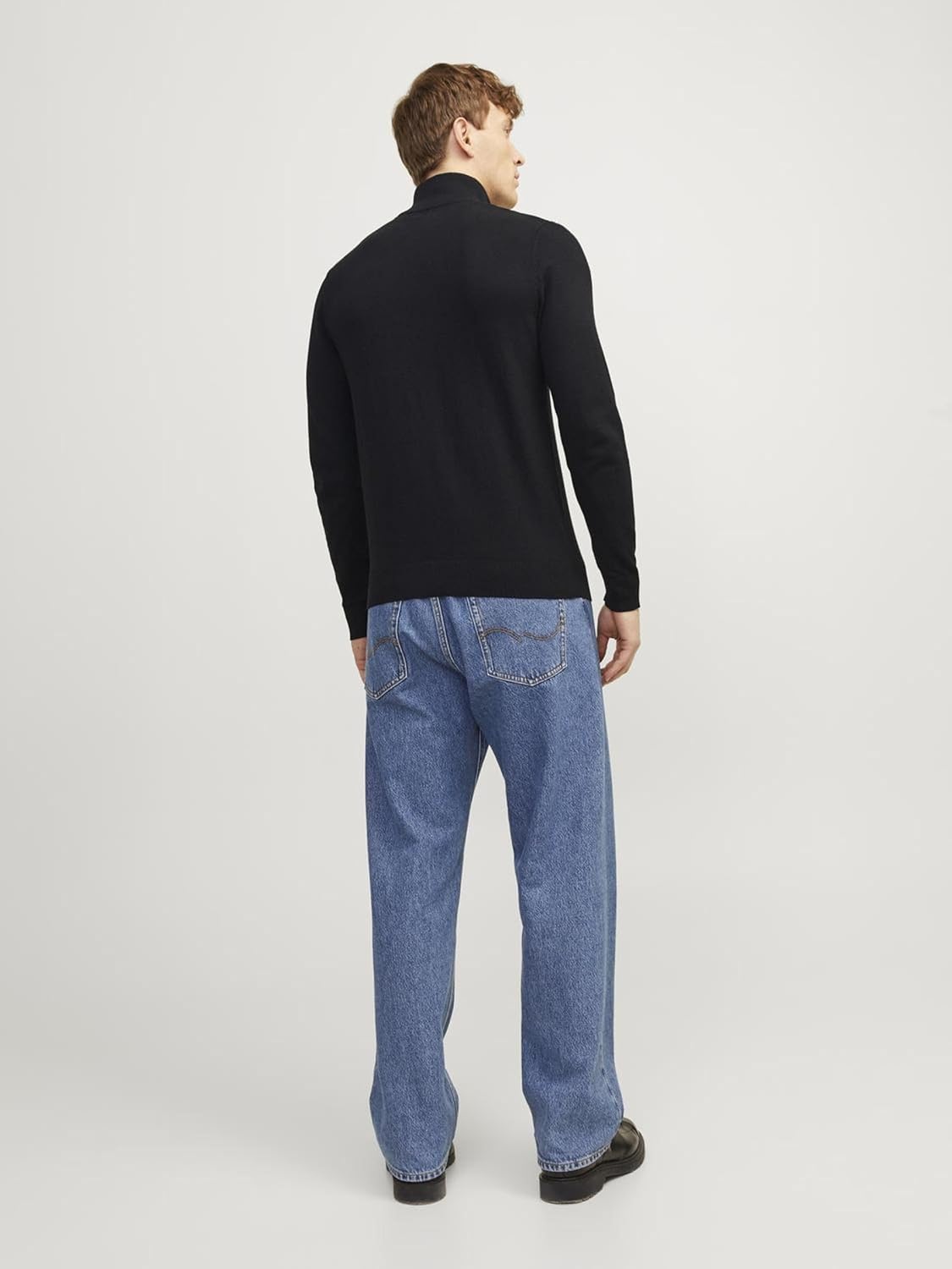 Detalle de Jack & Jones Homme : gilet en tricot à quart zippé, coupe droite