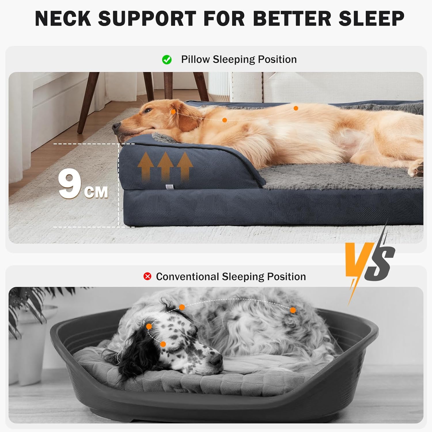 Detalle 2 de JOEJOY Extra Large Orthopedic Dog Bed 90 lb