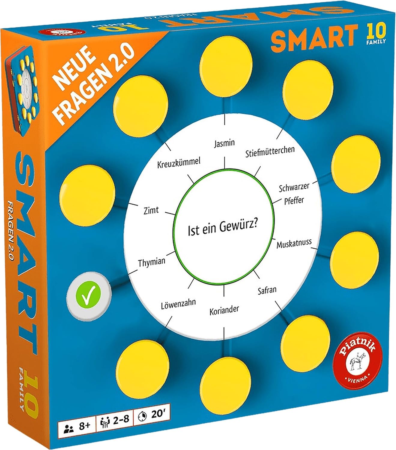 Detalle de Piatnik 725197 Smart 10 Family Zusatzfragen 2.0 100 Karten