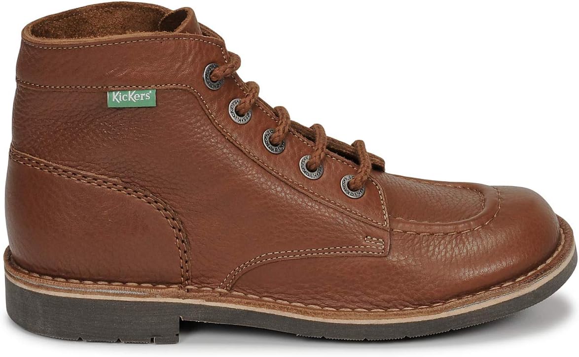 Detalle de Kickers Kick Col: Bottes et bottines souples mixte enfant – cuir, doublure cuir et semelle caoutchouc