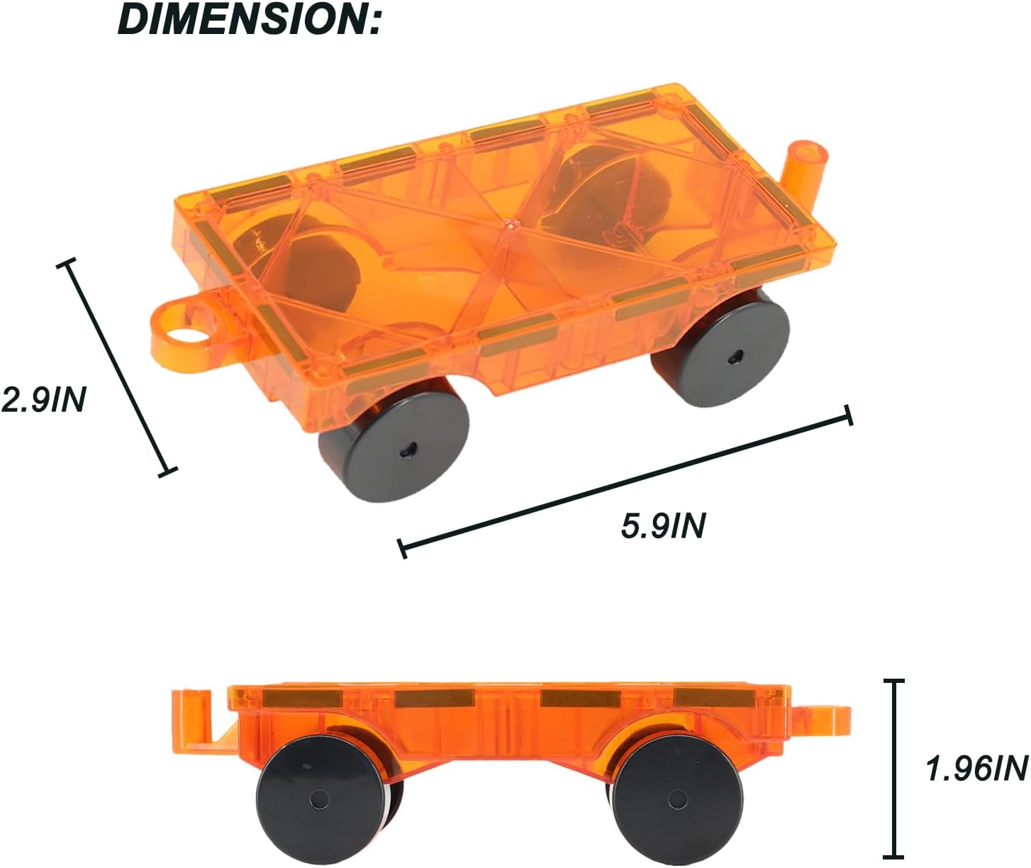 Thumbnail 3 de NEOFORMERS Magnetic Tiles Car Kit 4PCS