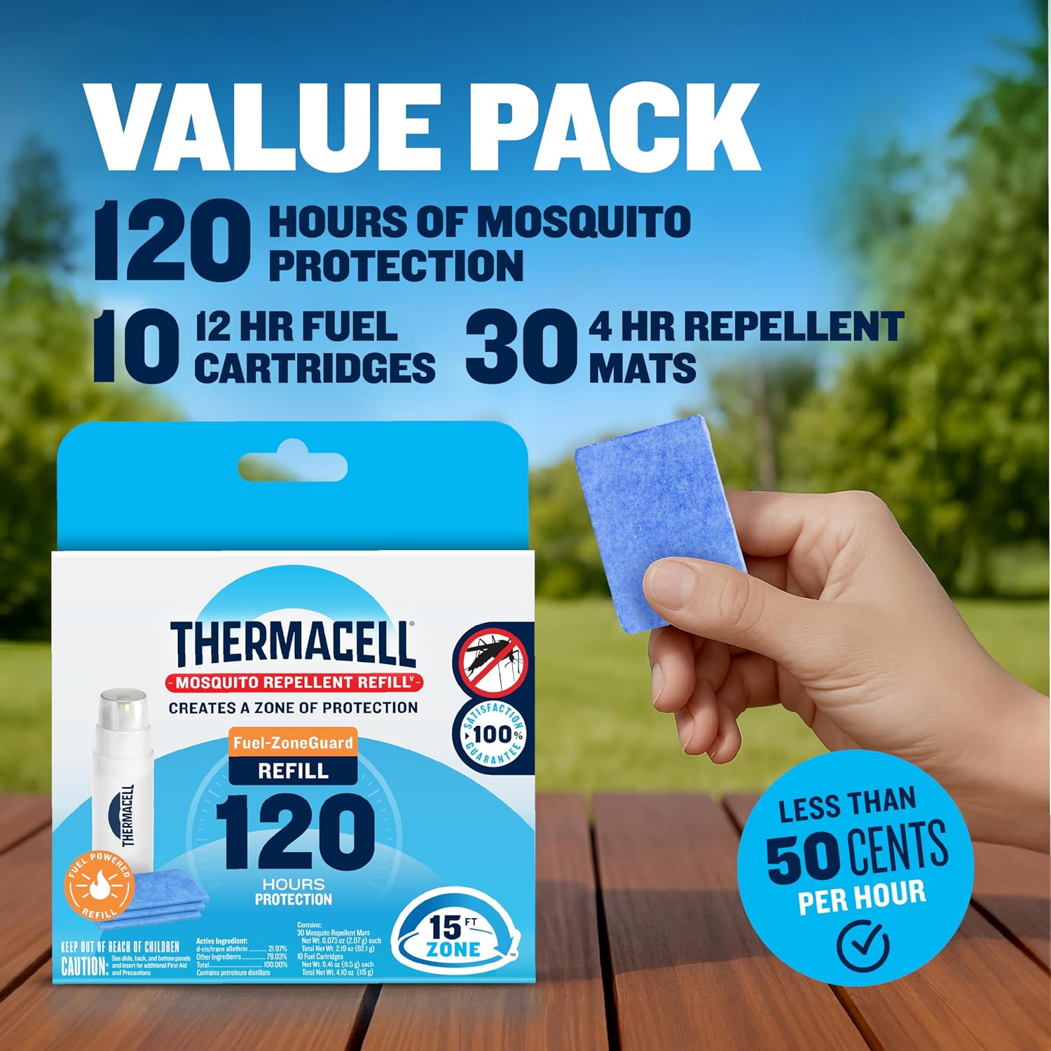 Thumbnail 6 de Thermacell Mosquito Repellent Refills – 120 Hours of Protection (30 Mats + 10 Cartridges)