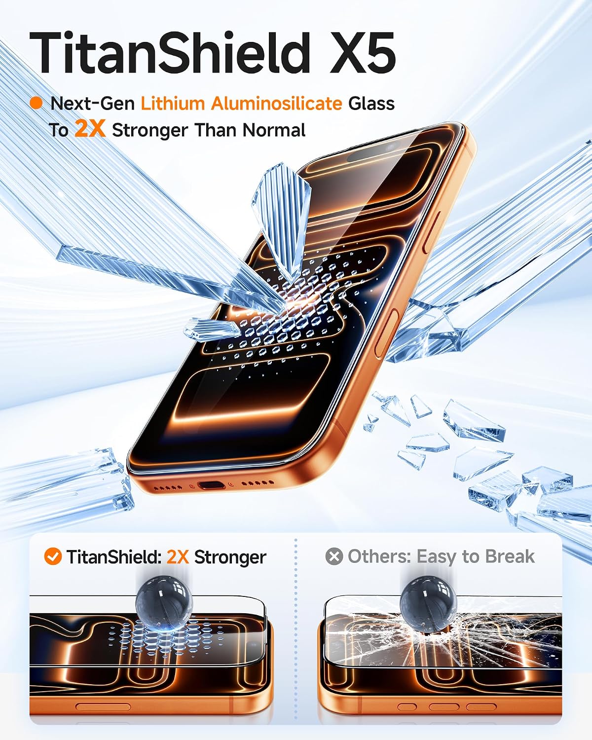 Thumbnail 1 de SMARTDEVIL US-SBHG3-KK9-17Pro Tempered Glass Screen Protectors, 3-Pack