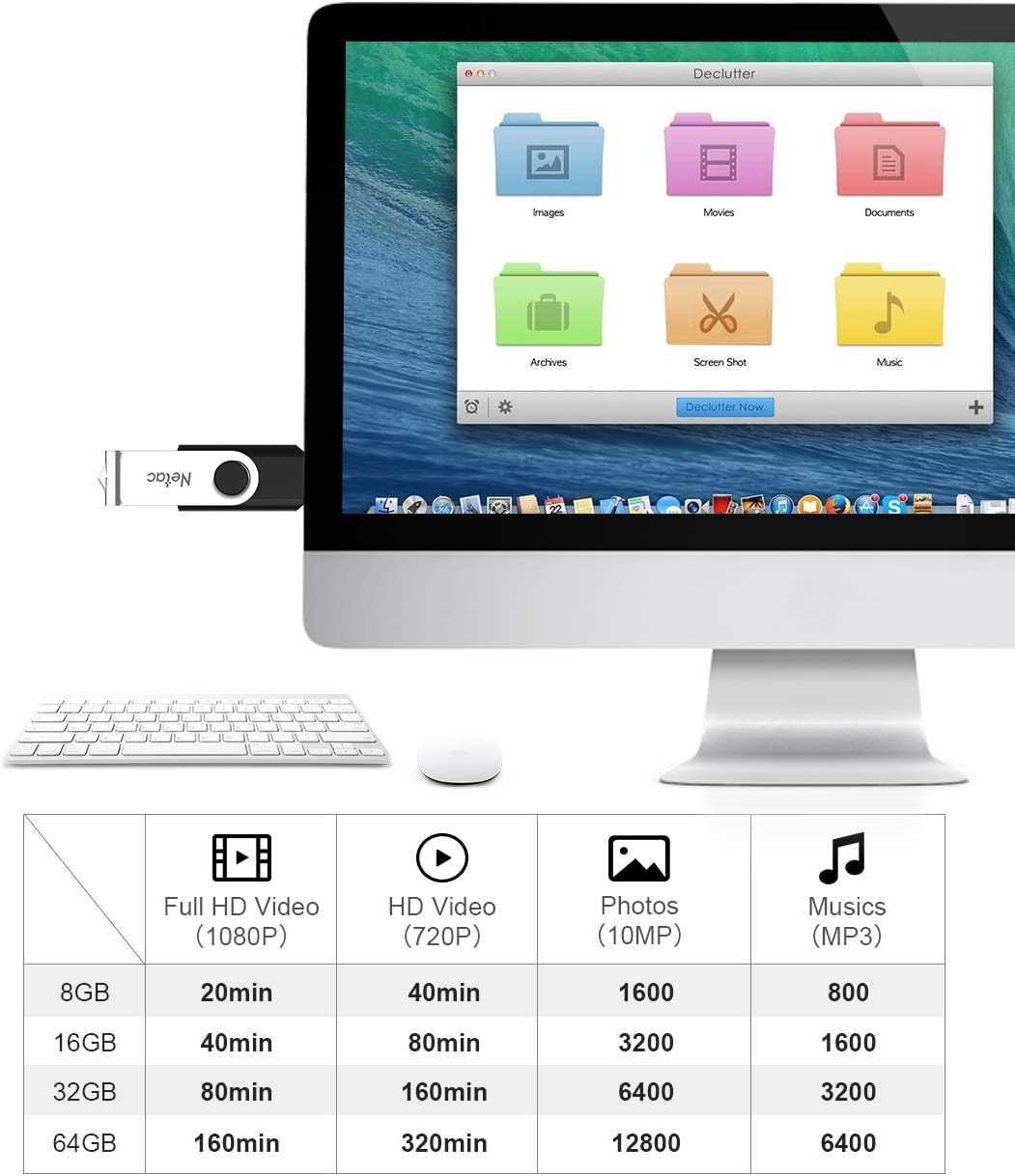 Thumbnail 5 de Netac 64GB USB 2.0 Flash Drive with Swivel Design