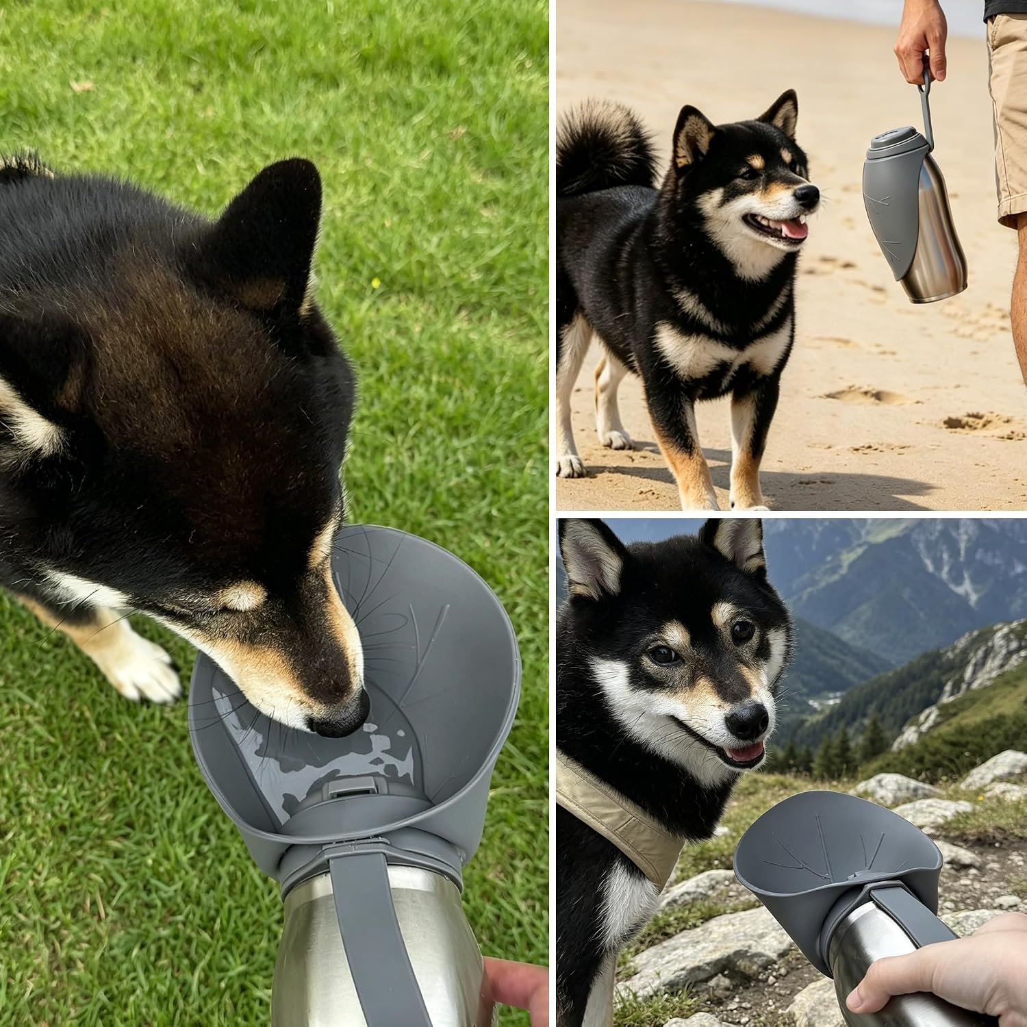 Thumbnail 6 de Petace Hundetrinkflasche für unterwegs, 750 ml – Edelstahl, auslaufsicher
