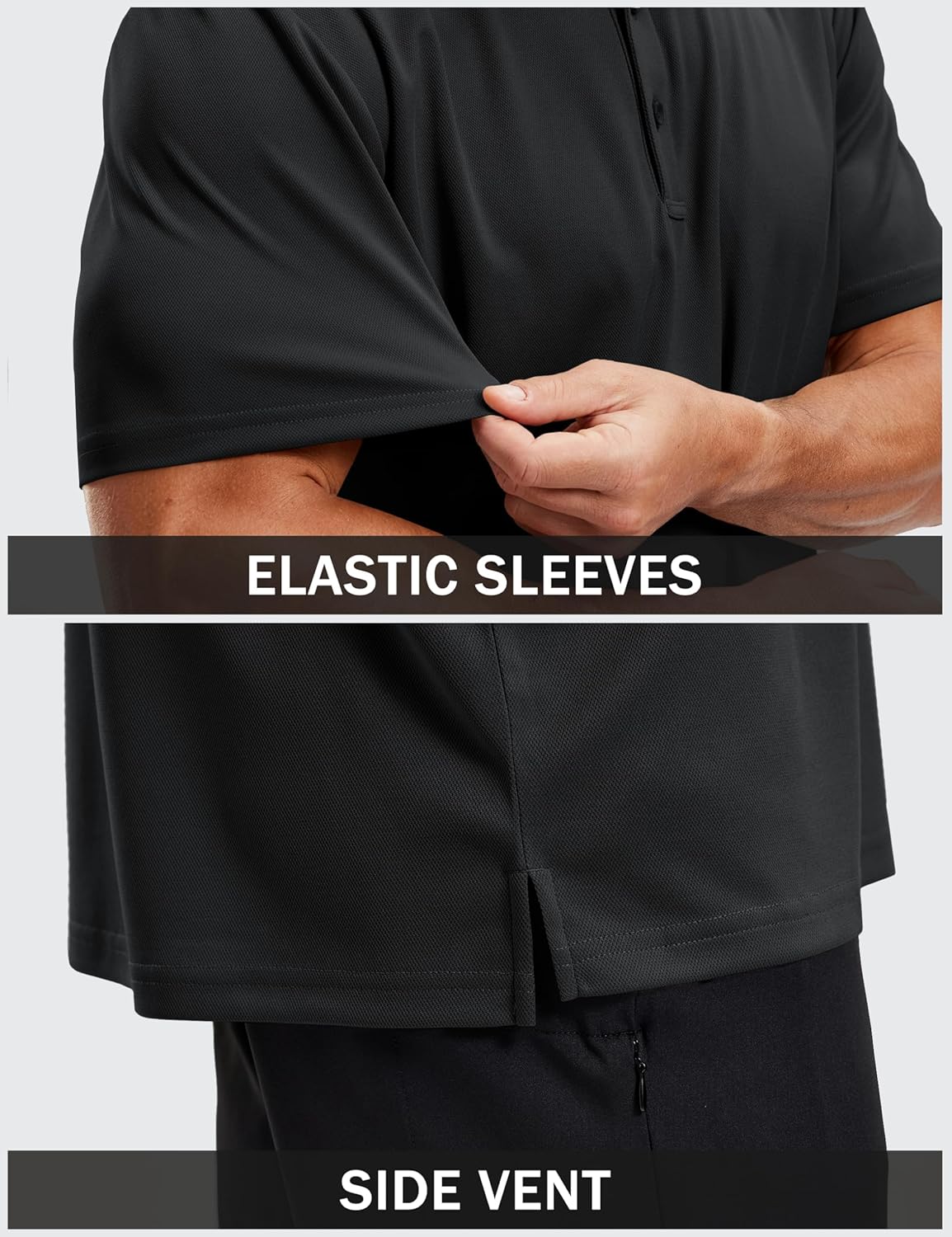 Thumbnail 3 de TACVASEN Poloshirt Herren Kurzarm
