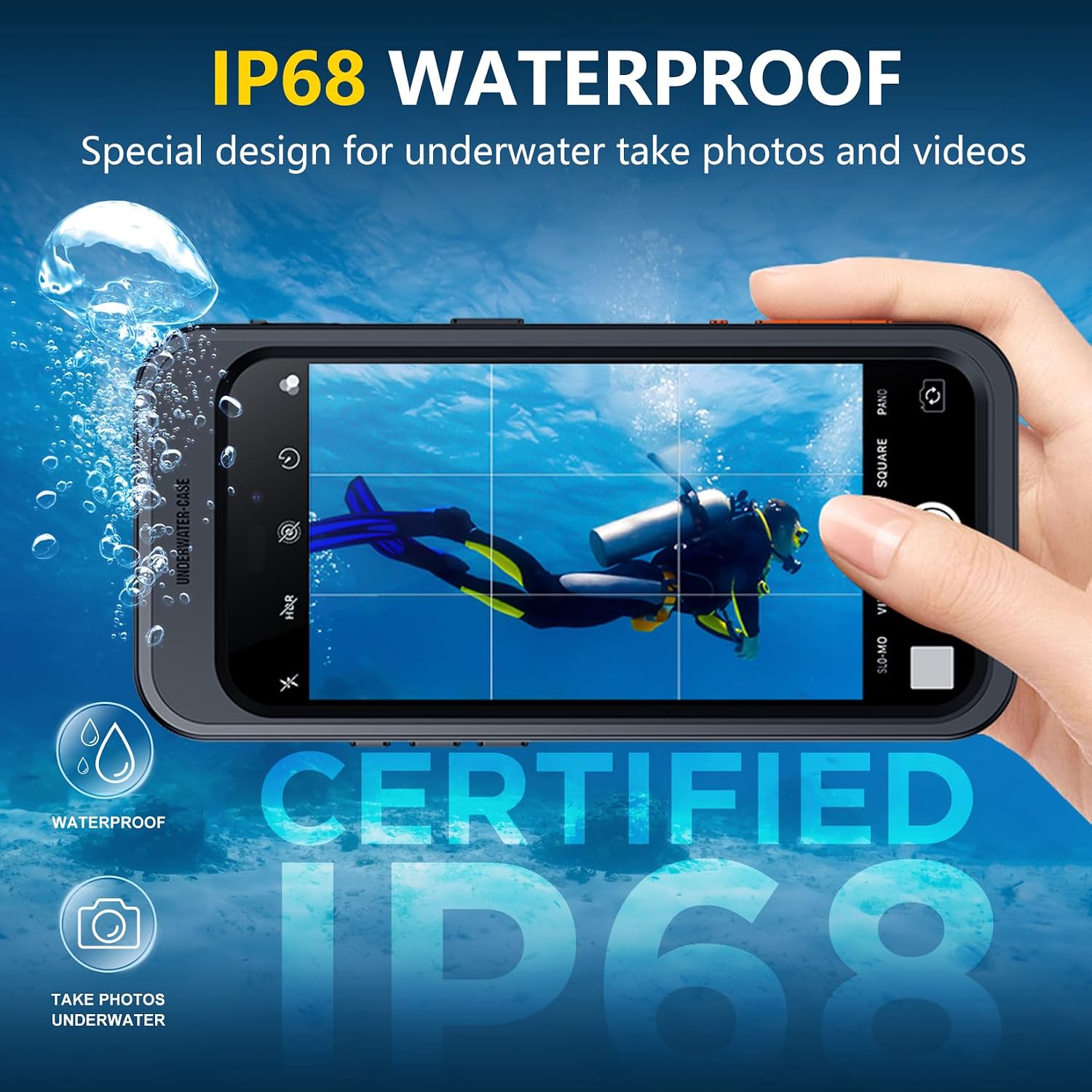 Detalle 2 de iPhone 15 Pro Max Underwater Camera Case 6.7"