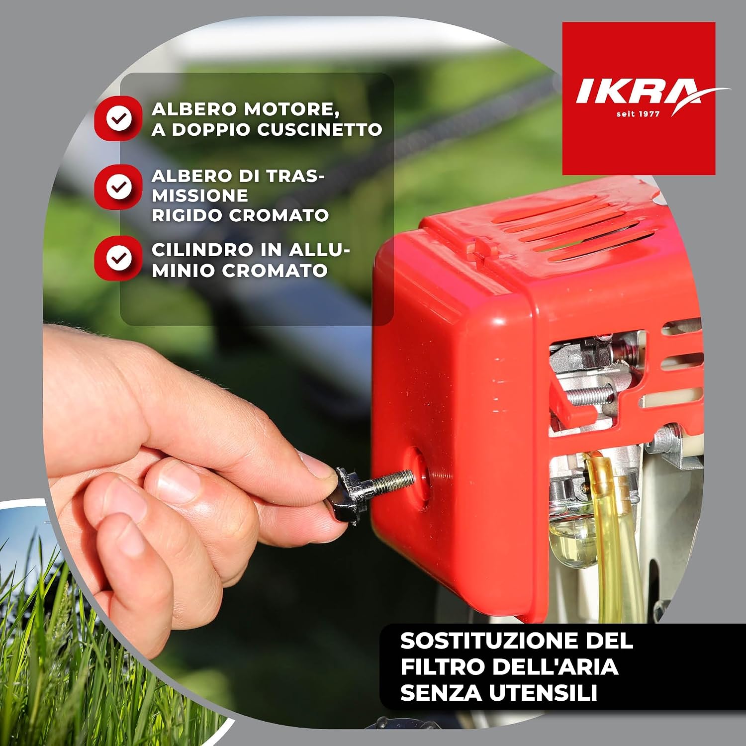 Detalle de IKRA IBF 31-4 decespugliatore a benzina 4 tempi con avviamento Easy Start, 31 cm³