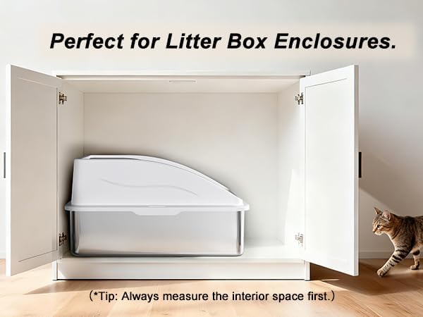 Thumbnail 6 de AIPERRO PTSP006-SGA-VC XL Stainless Steel Enclosed Cat Litter Box, 2-Pack