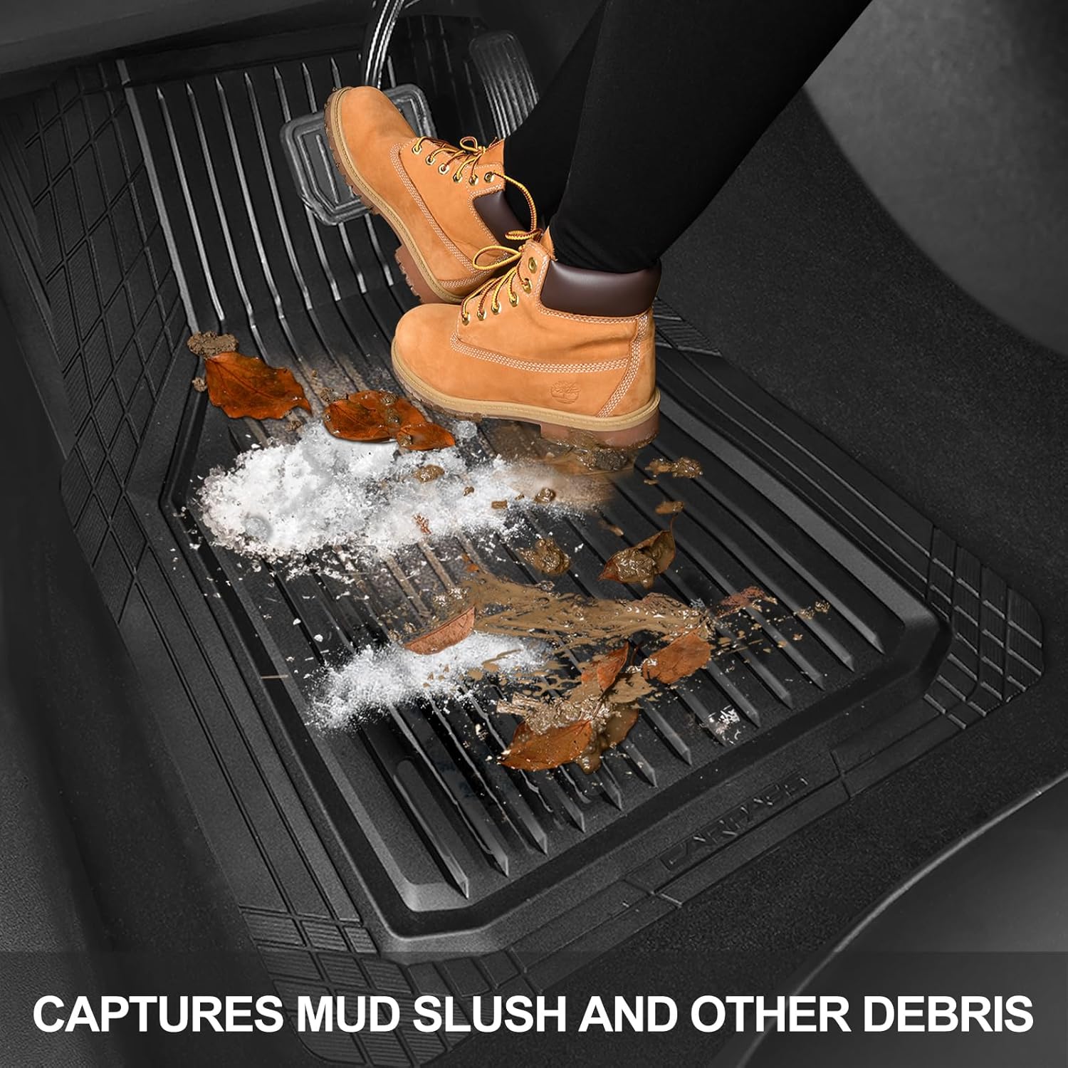 Thumbnail 6 de CAR PASS Heavy Duty Rubber Floor Mats 3pcs