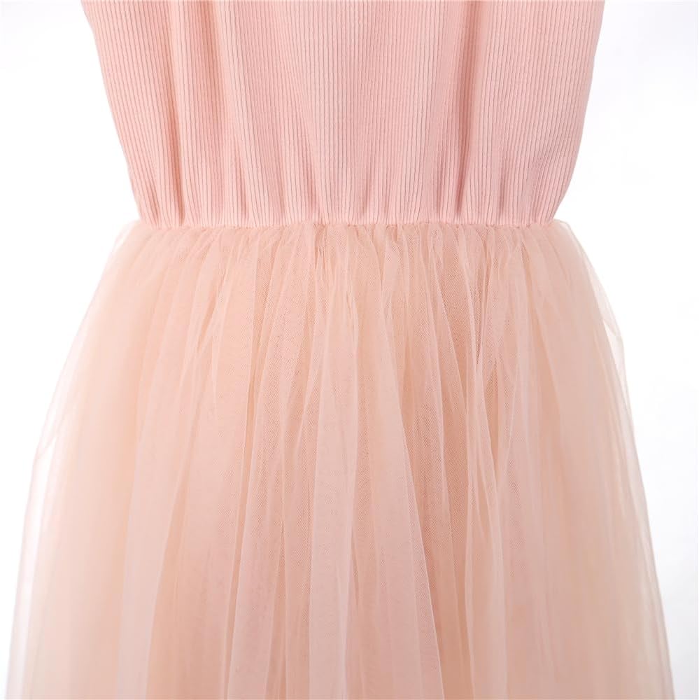 Detalle 2 de Baby Girl Tutu Dress Toddler Kids Sleeveless Tulle Casual Birthday Party Dresses Princess Sundress