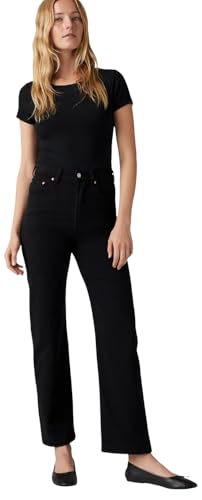Thumbnail 5 de Levi’s Ribcage Straight Ankle vaqueros negros “Black Heart” para mujer (29W / 27L)