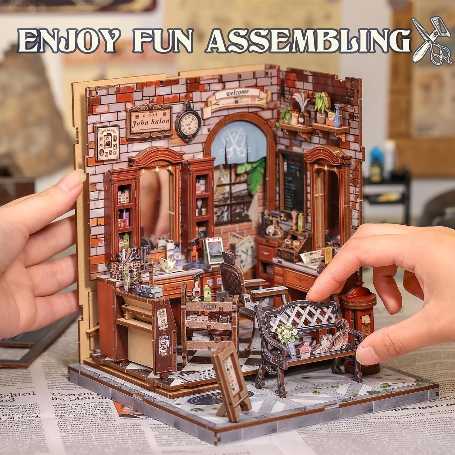 Thumbnail 4 de Cutefun Book Nook DIY Miniature House Kit