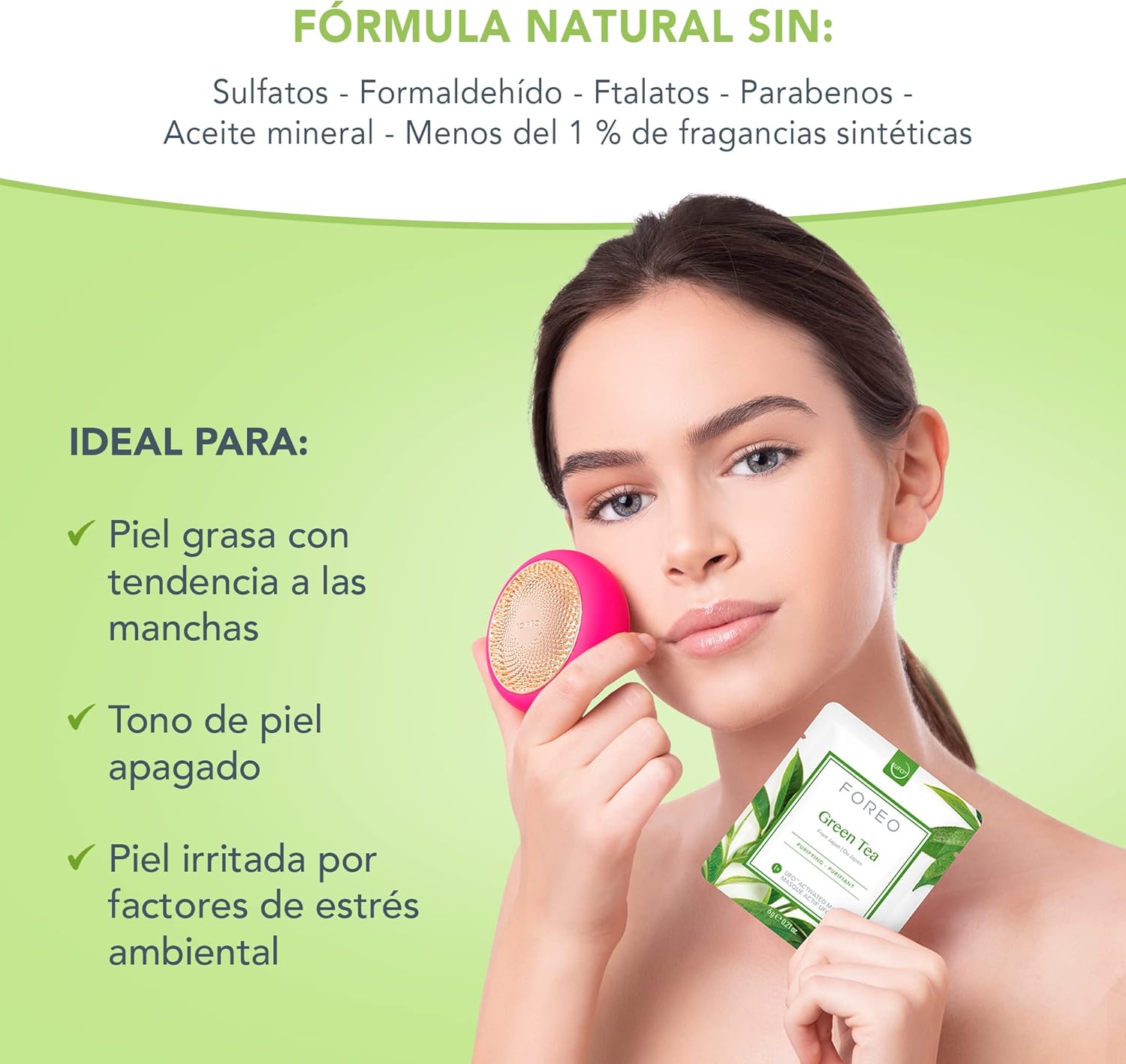 Detalle 2 de FOREO UFO Green Tea - Mascarillas faciales purificantes 🍵