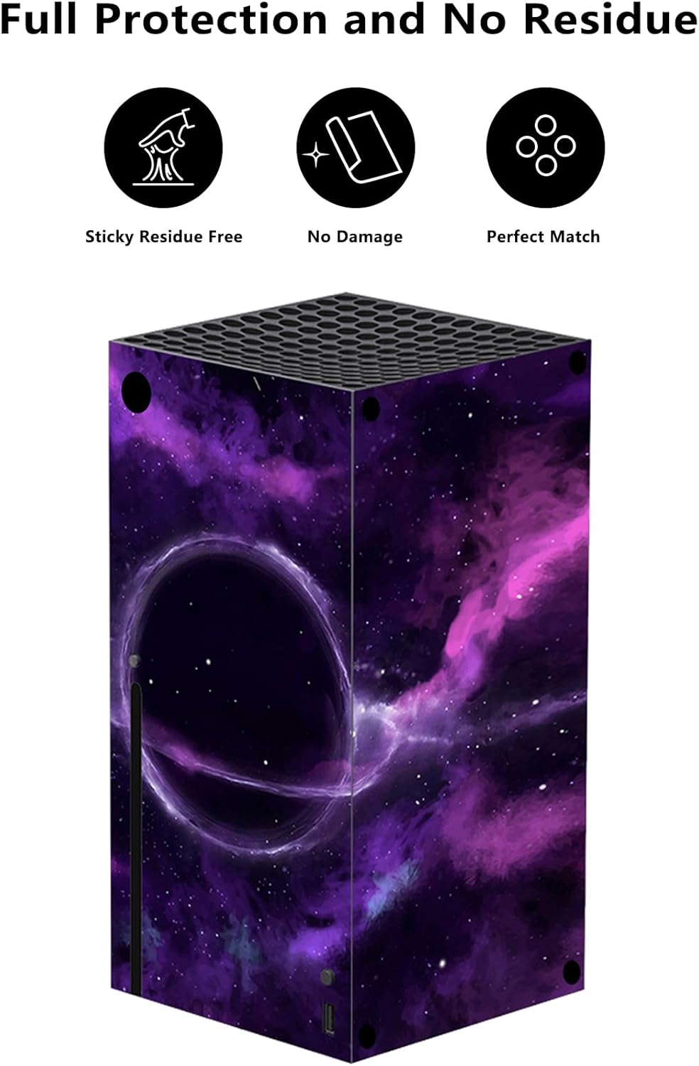 Thumbnail 2 de playvital Purple Deep Space custom vinyl skins for Xbox Series X (console + controller decals)
