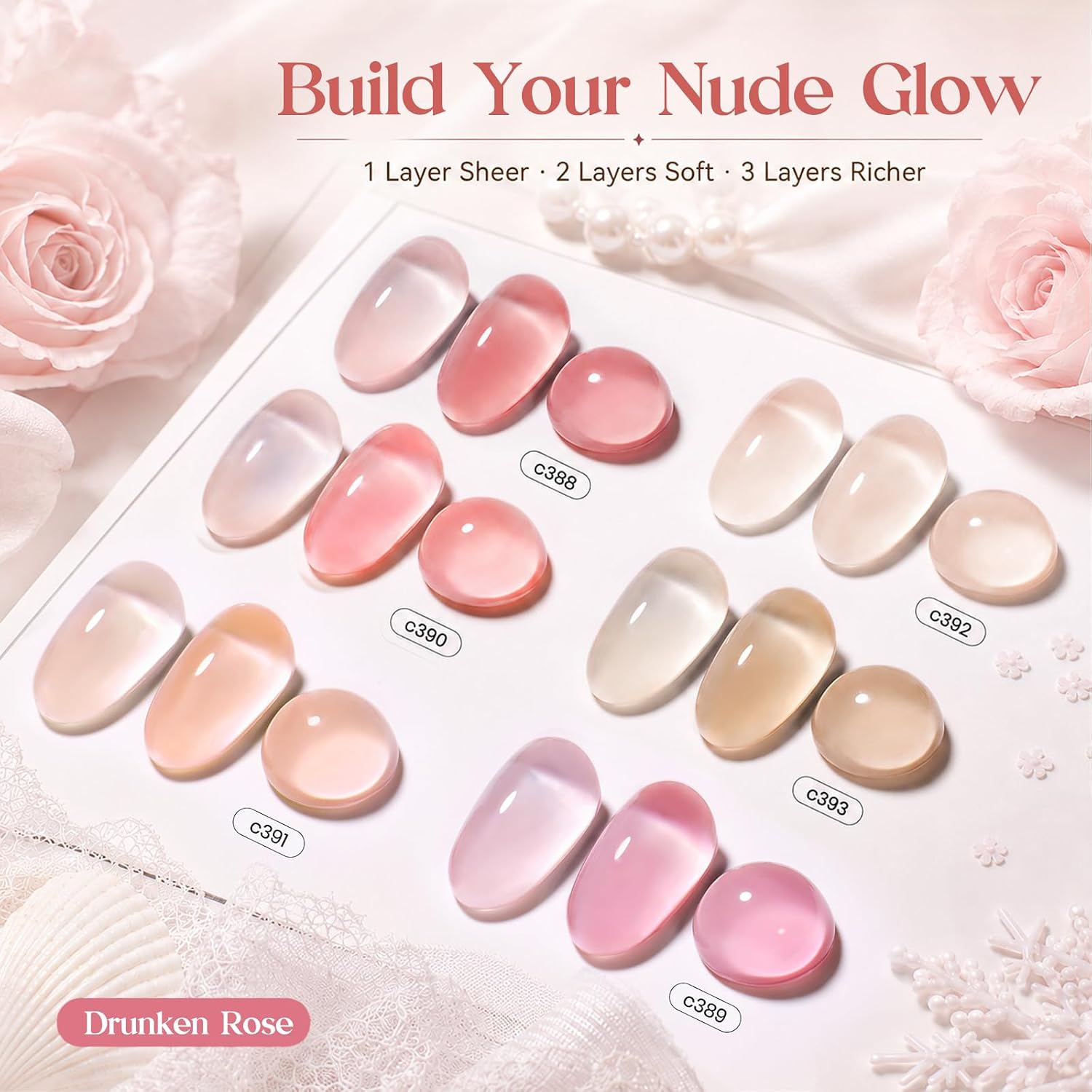 Thumbnail 1 de Beetles Nude Gel Polish Set, 6 Colors ⚙