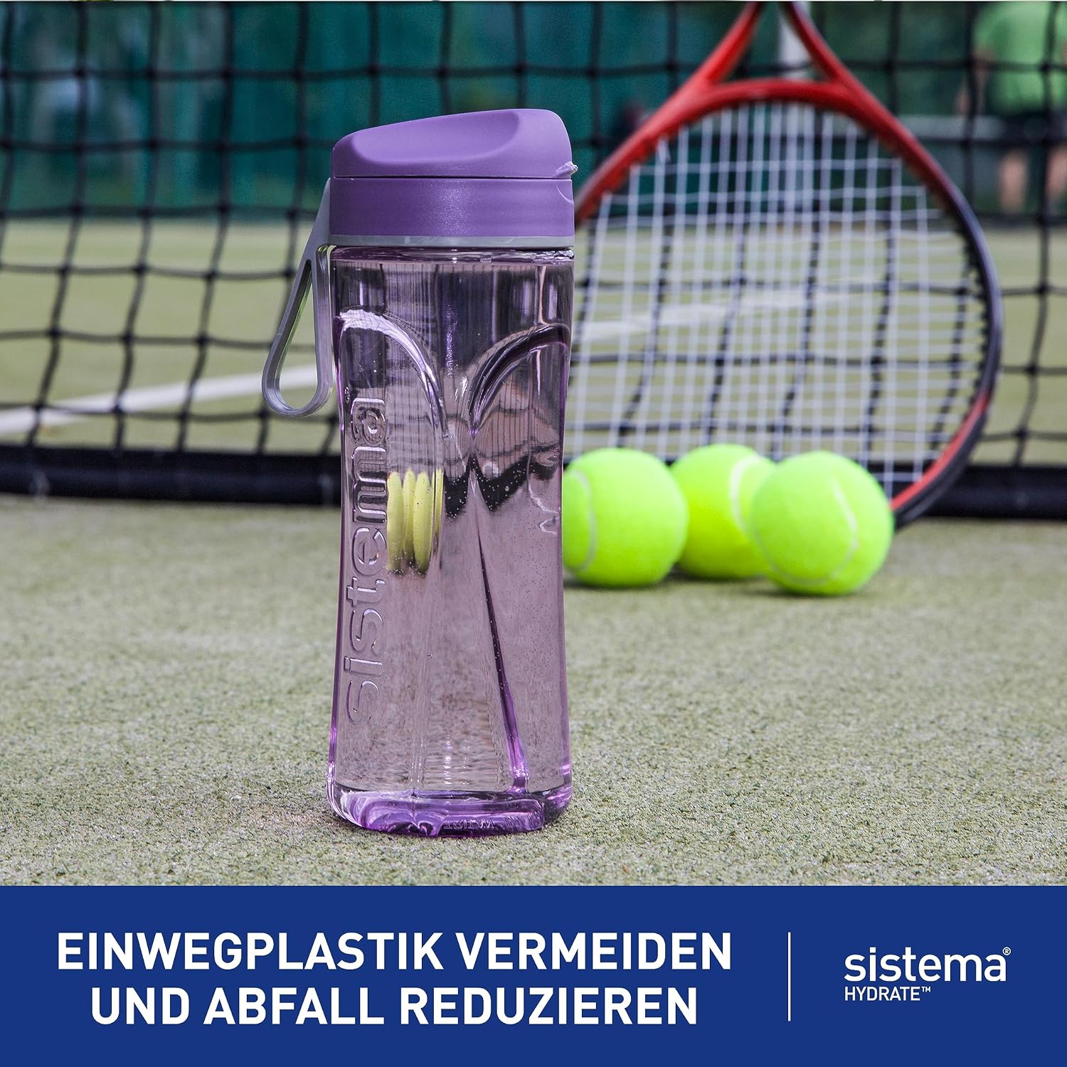 Detalle de Sistema Hydrate Tritan Swift Wasserflasche – 600 ml, 2er Set, auslaufsicher, BPA-frei