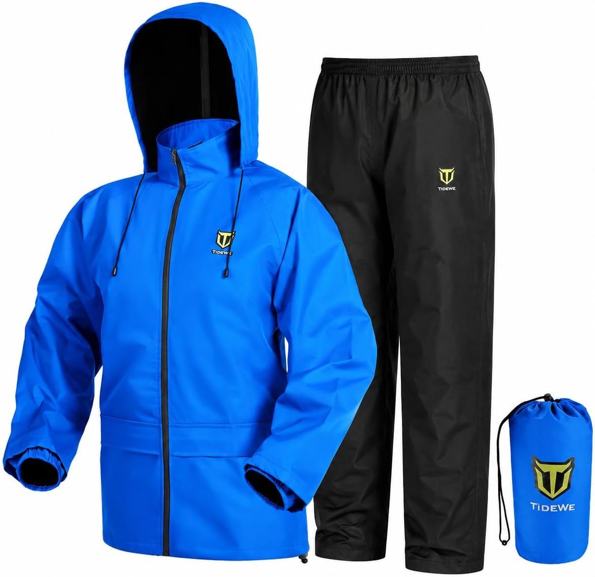 Detalle de TIDEWE Men's Waterproof Rain Suit, Lightweight 2-Piece Gear with Sealed Seams