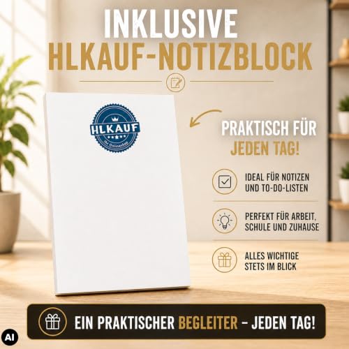 Thumbnail 7 de Fruit of the Loom HLKauf Bundle Herren Regular Fit T-Shirt Heavy Cotton Tee Shirt 5er Pack + Notizblock