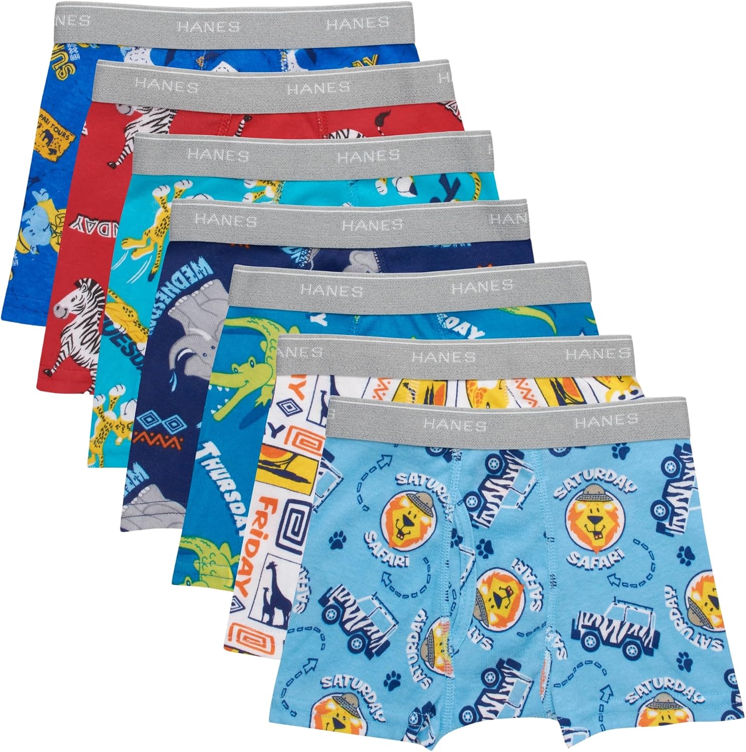 Thumbnail 6 de Hanes Boys' Boxer Briefs for Kids and Toddlers — Soft Cotton, 7 & 10 Pack