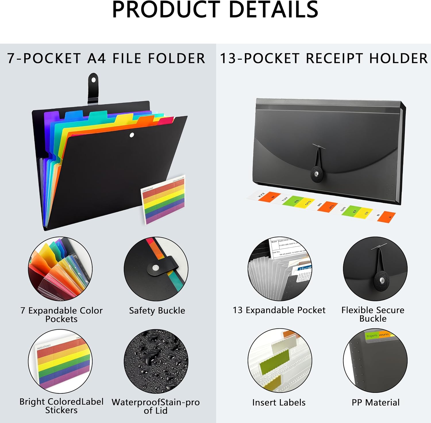 Thumbnail 2 de AITODOS TA WJJ-2 documentenmapset A4 met 7 vakken en bonnenmap