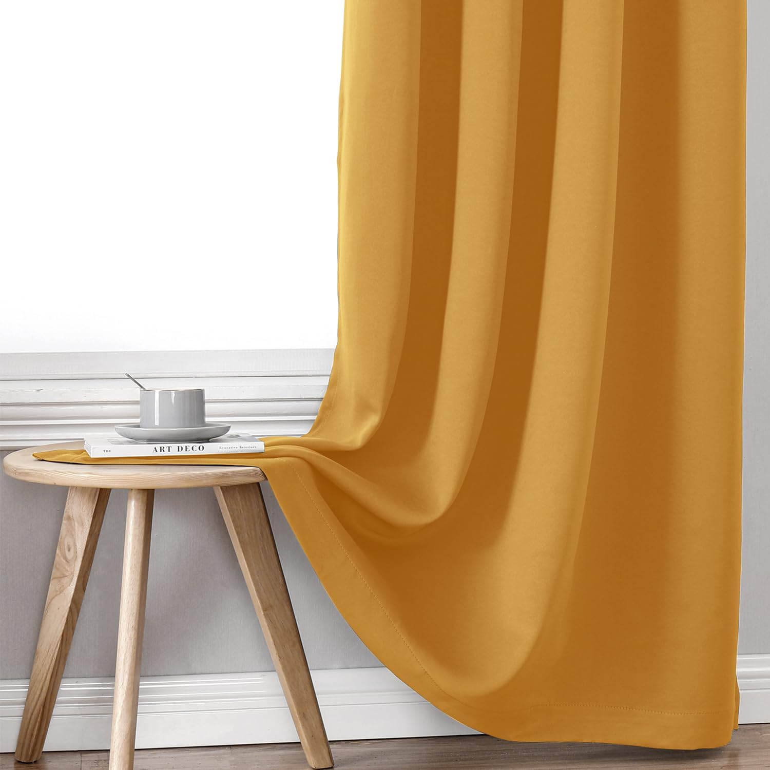Thumbnail 5 de ChrisDowa Blackout Curtains, 52 x 95-Inch Mustard Yellow, Set of 2