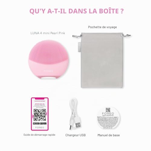 Thumbnail 6 de FOREO LUNA 4 mini – Brosse nettoyante et massante visage en silicone, Pearl Pink